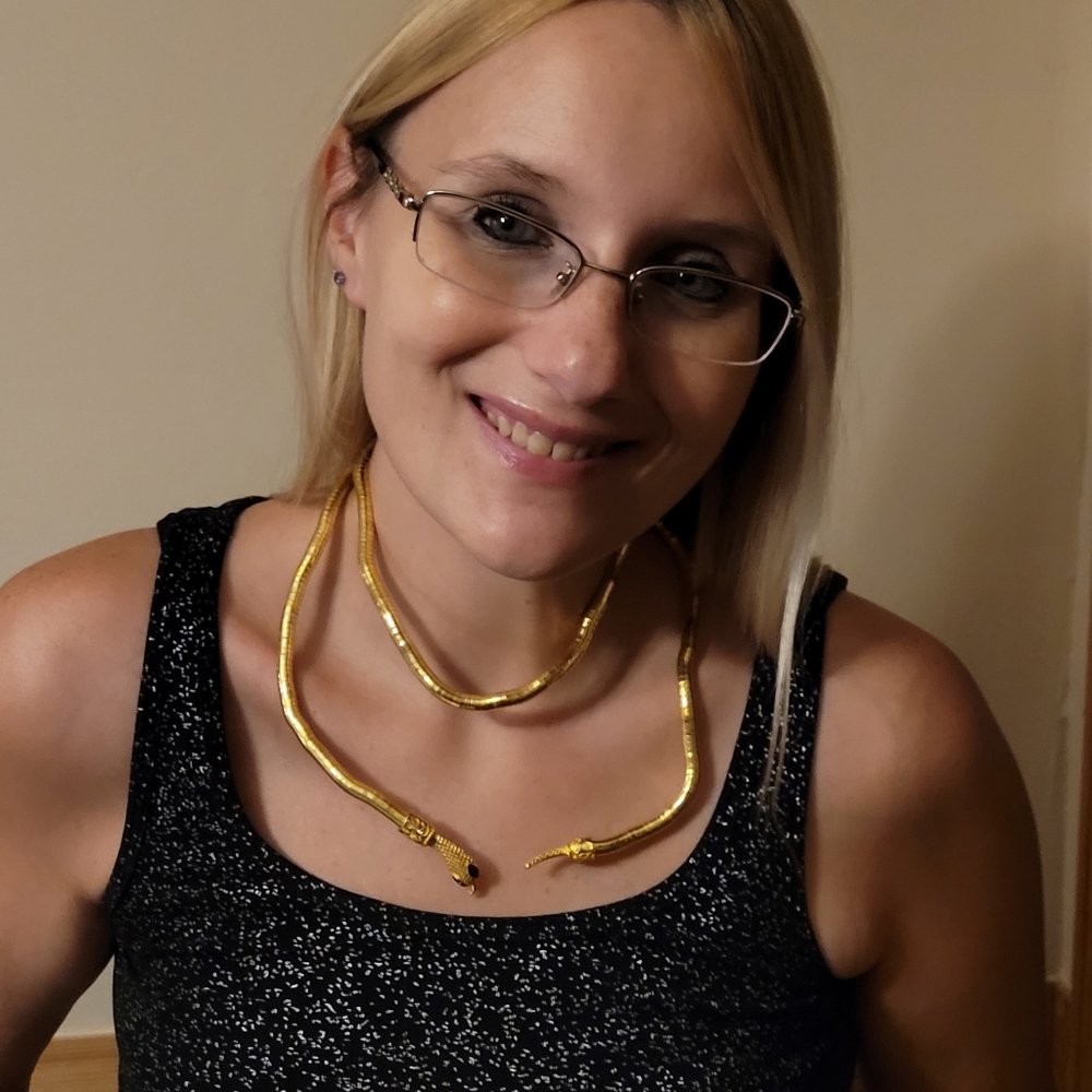 Womens Fashion Snake Choker Gold Necklace Bracelet